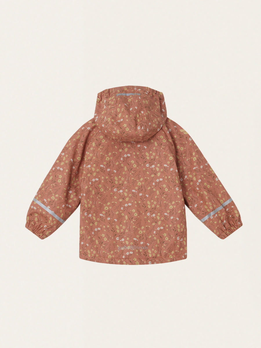 Windproof Rain Jacket - Flora Brick