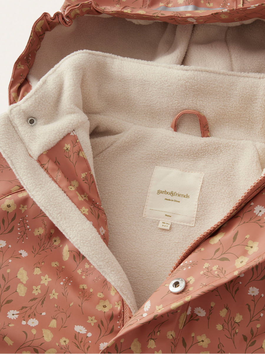 Windproof Rain Jacket - Flora Brick