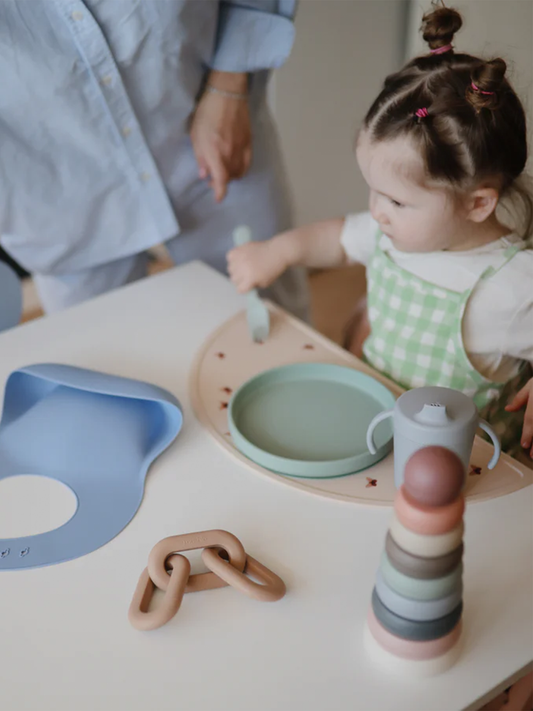 Silicone plate with suction cup