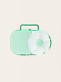 Lunchbox with a rotating 2-in-1 snack container
