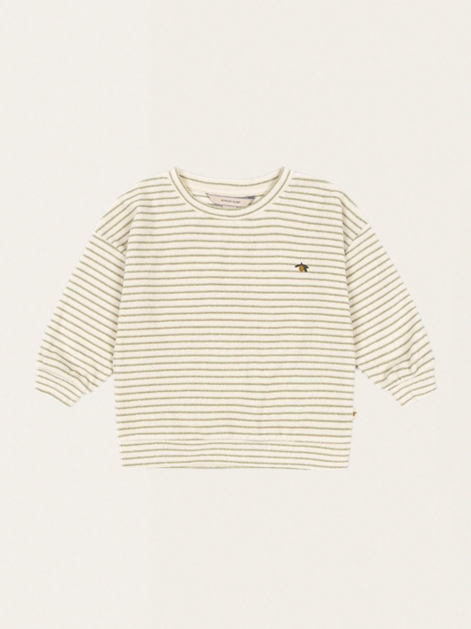 Itty Tea Stripe Terry Sweatshirt