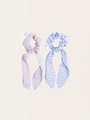 Gumki do włosów 2 szt. Scrunchie with bow