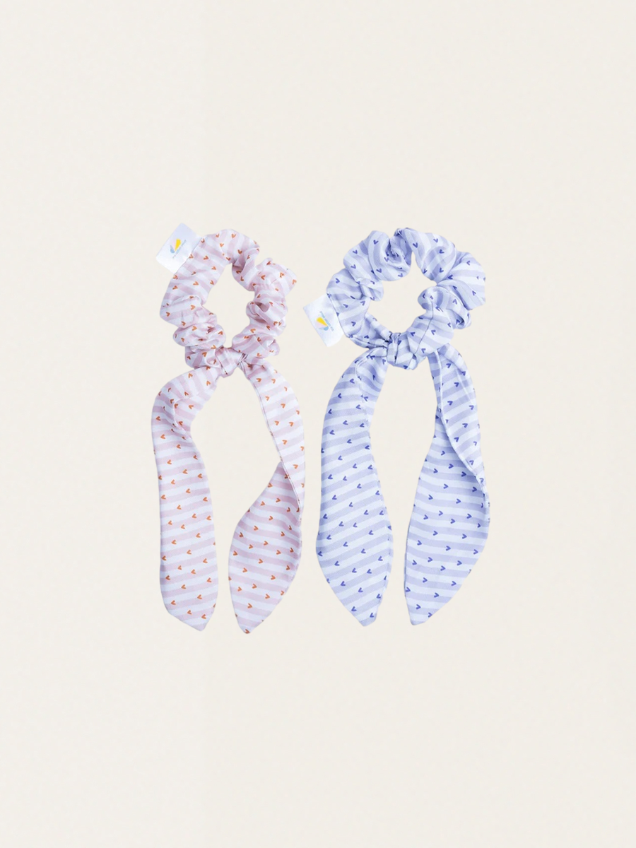 Gumki do włosów 2 szt. Scrunchie with bow