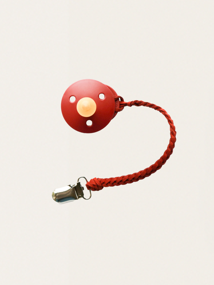Schnullerhalter aus Leder