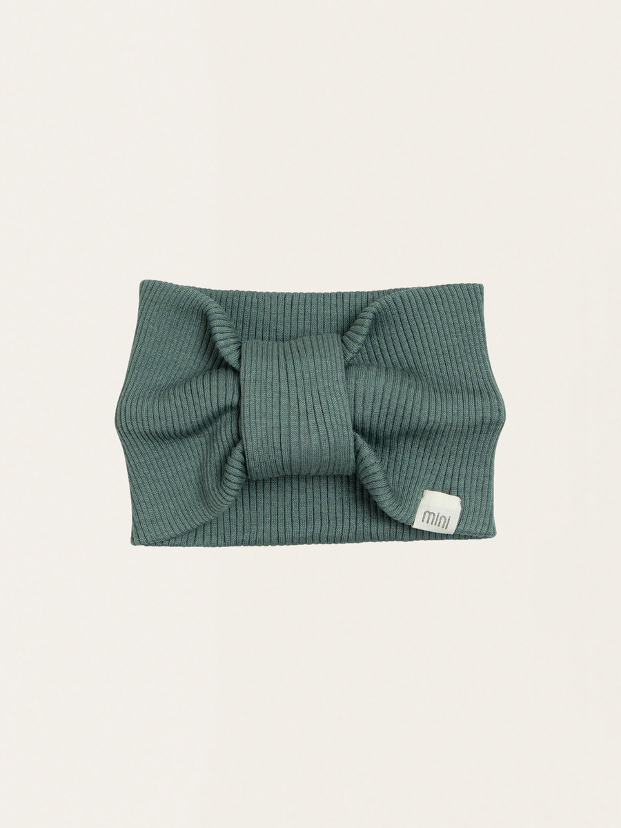 Jade Cotton Silk Blend Elastic Headband