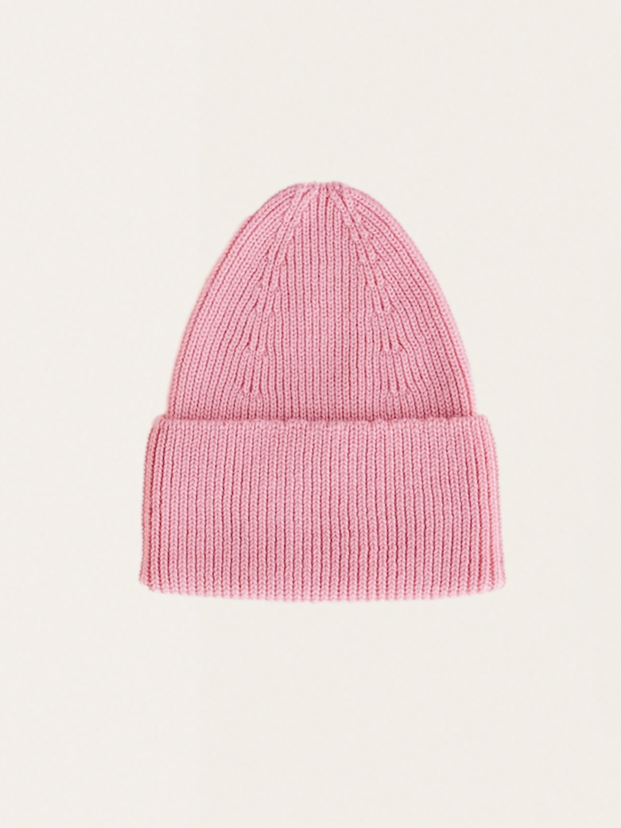 Fonzie Cotton Candy Ribbed Italian Merino Wool Hat