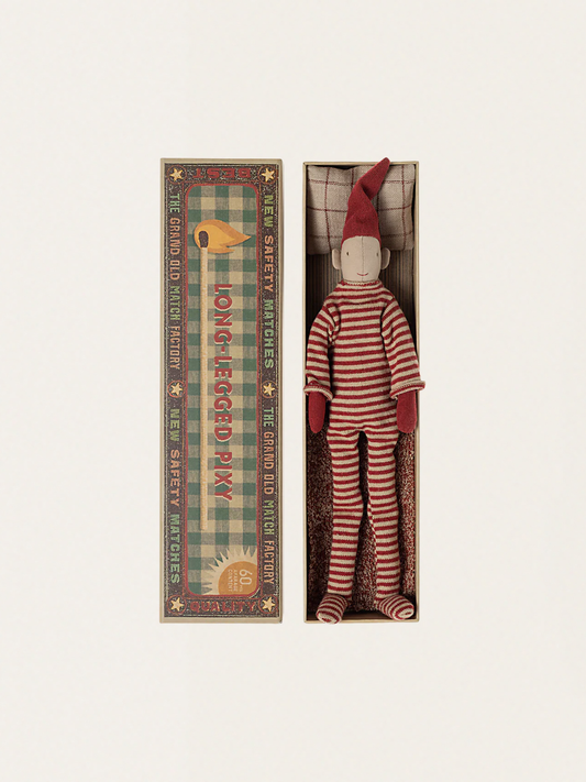 Christmas elf in a matchbox