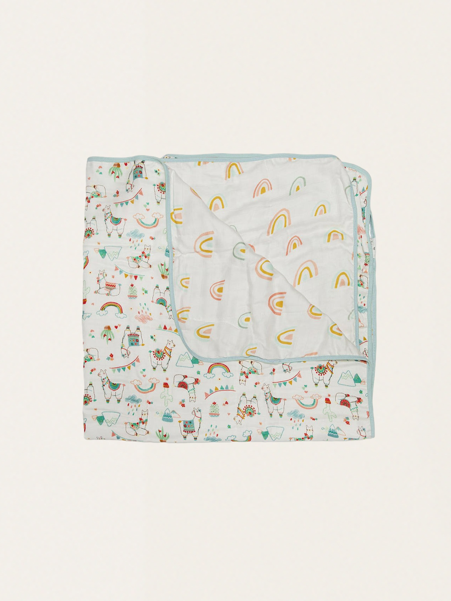 Musselin-Quilt 120 x 120 cm Lama