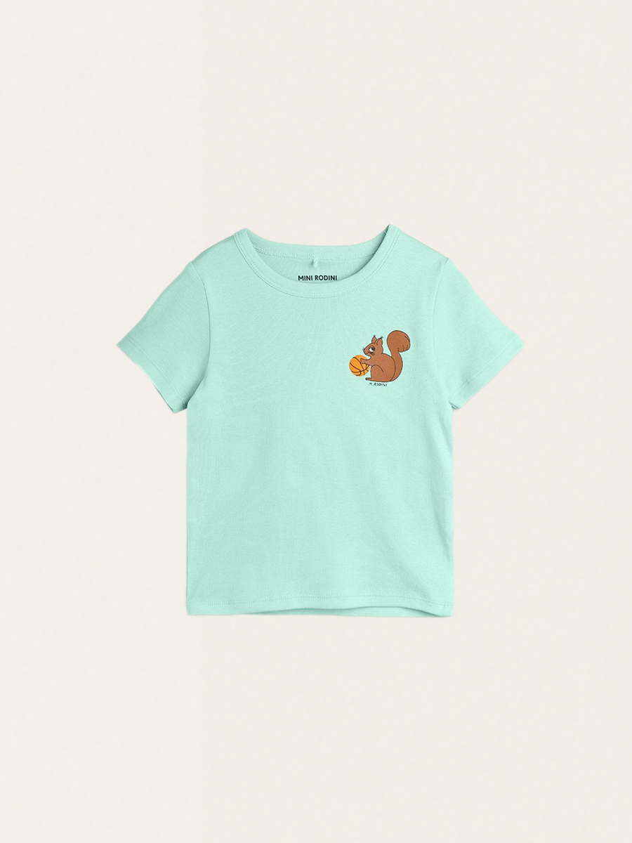 Baumwoll-T-Shirt mit Eichhörnchenmotiv
