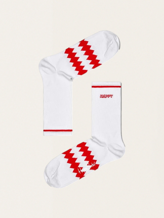 Baumwollsocken für Erwachsene – Happy Zig Zag 3/4-Strick