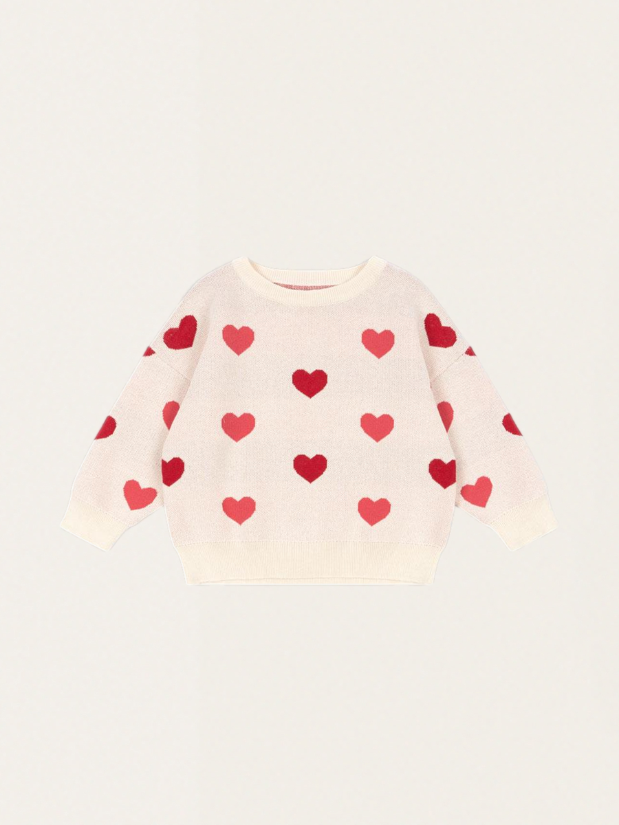 Lapis Coeur Coloré Duo Pink Gestricktes Sweatshirt