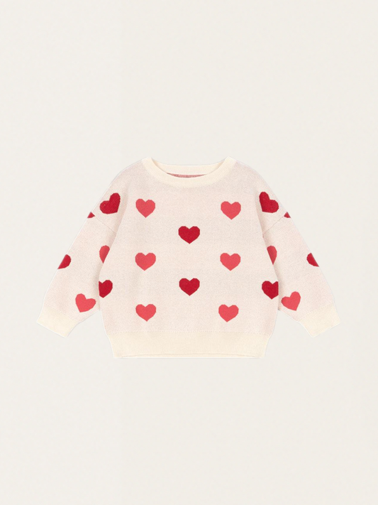 Lapis Coeur Coloré Duo Pink Gestricktes Sweatshirt