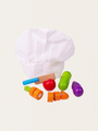 Chef's set with hat and fruit for chopping