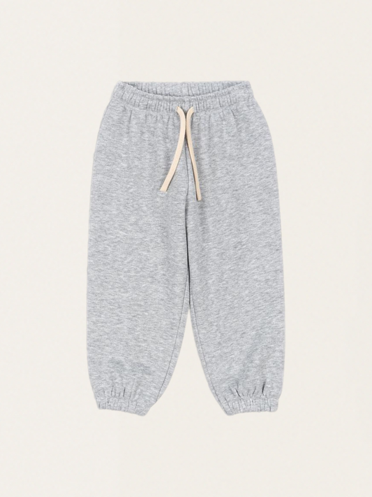 Lou Grey Melange Cotton Trousers