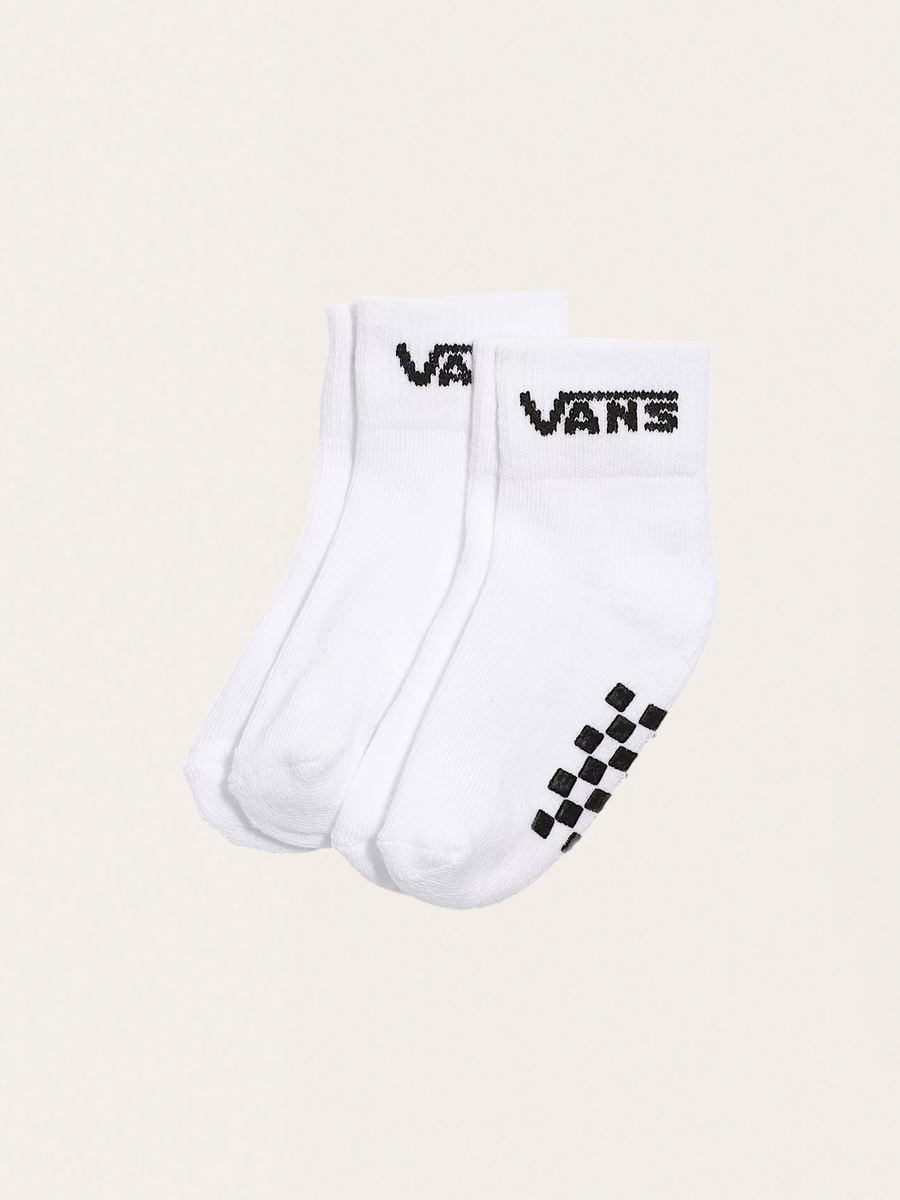 Klassische Drop-V-Socken, 2er-Pack Babysocken, Weiß 
