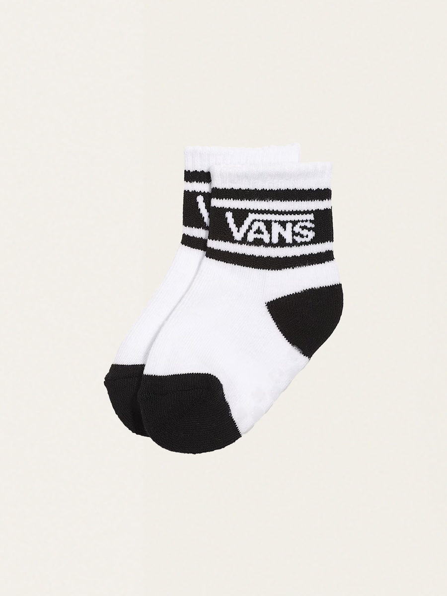 Drop V Crew Kindersocken Weiß/Schwarz 