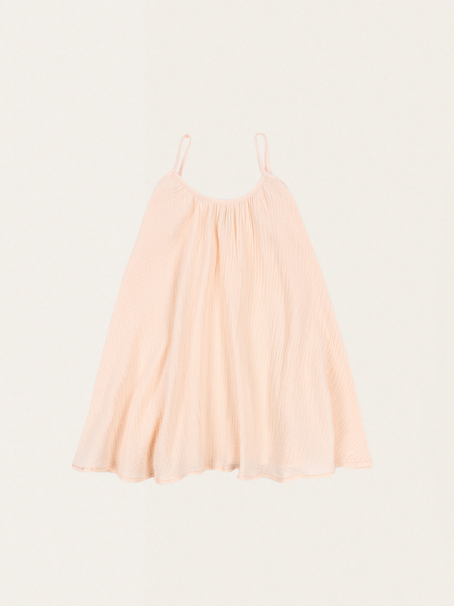 Olivgrünes Musselin-Trägerkleid