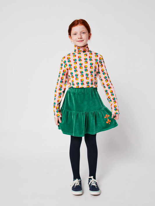 Bawełniana spódnica welurowa Kids Clover
