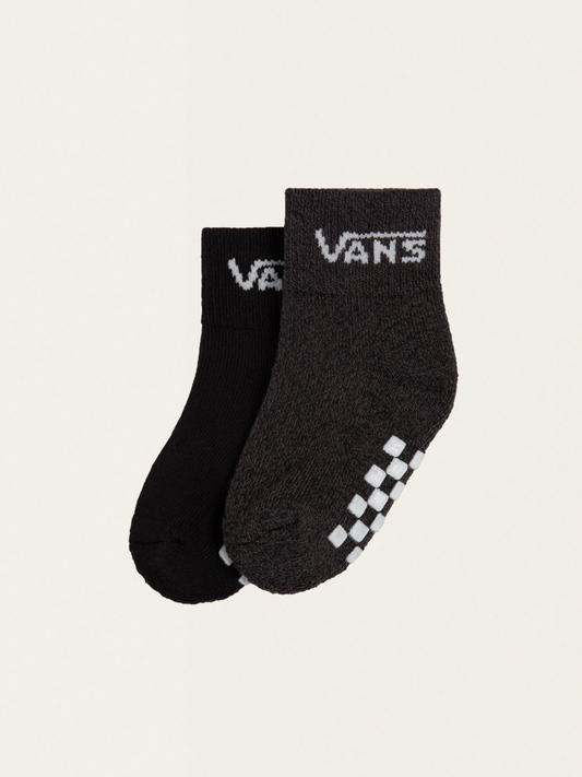 Classic Crew Checkerboard Black Baby Socks
