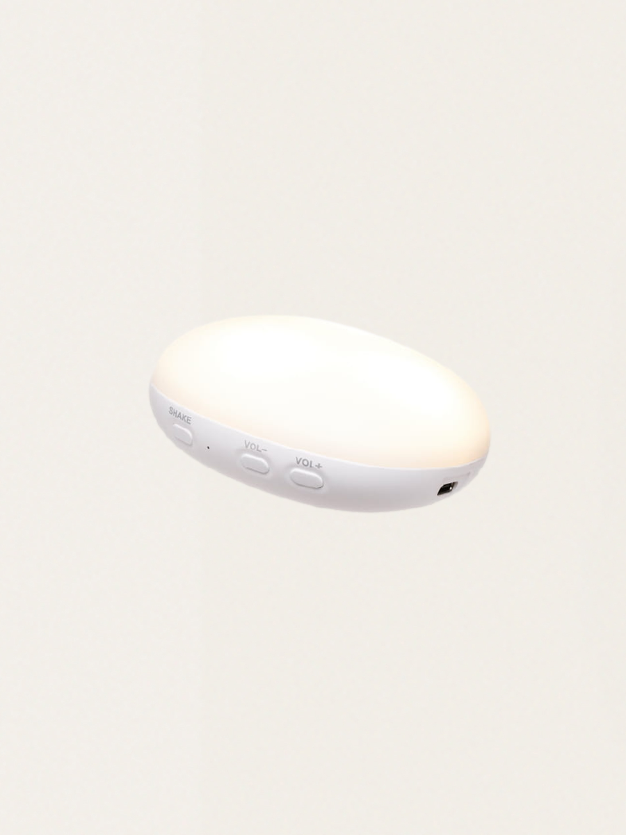 Szumiący miś Moonie Organic 2.0 z lampką nocną - Cappuccino