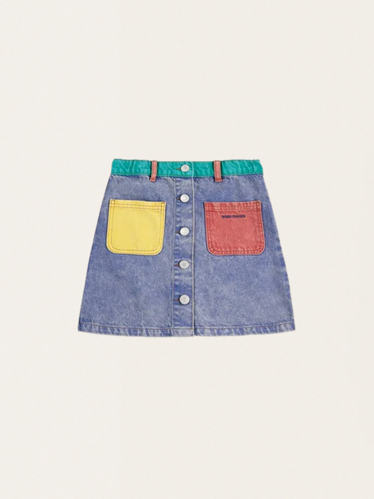 Denimowa spódnica Kids Color Block