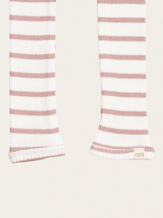 Seidenleggings mit staubigen Streifen