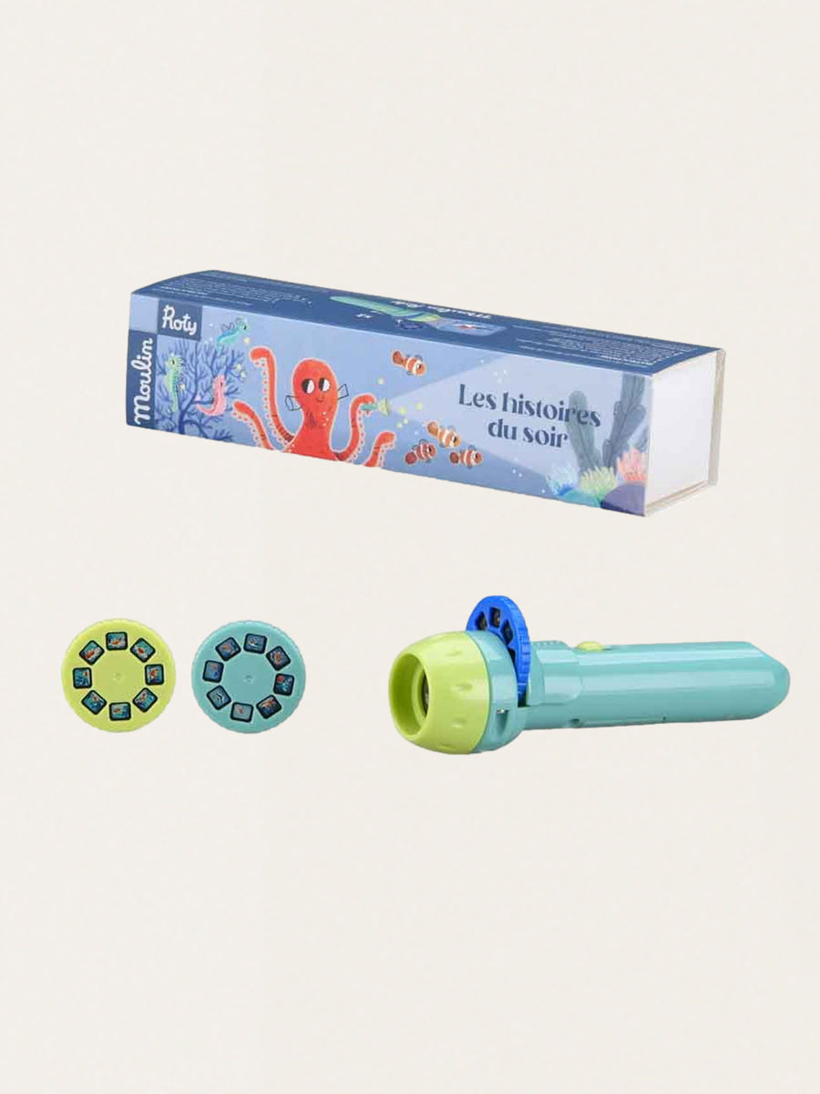 Flashlight with fairy tale projector