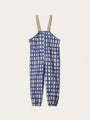 Windproof Rain Pants - Plaid Cobalt