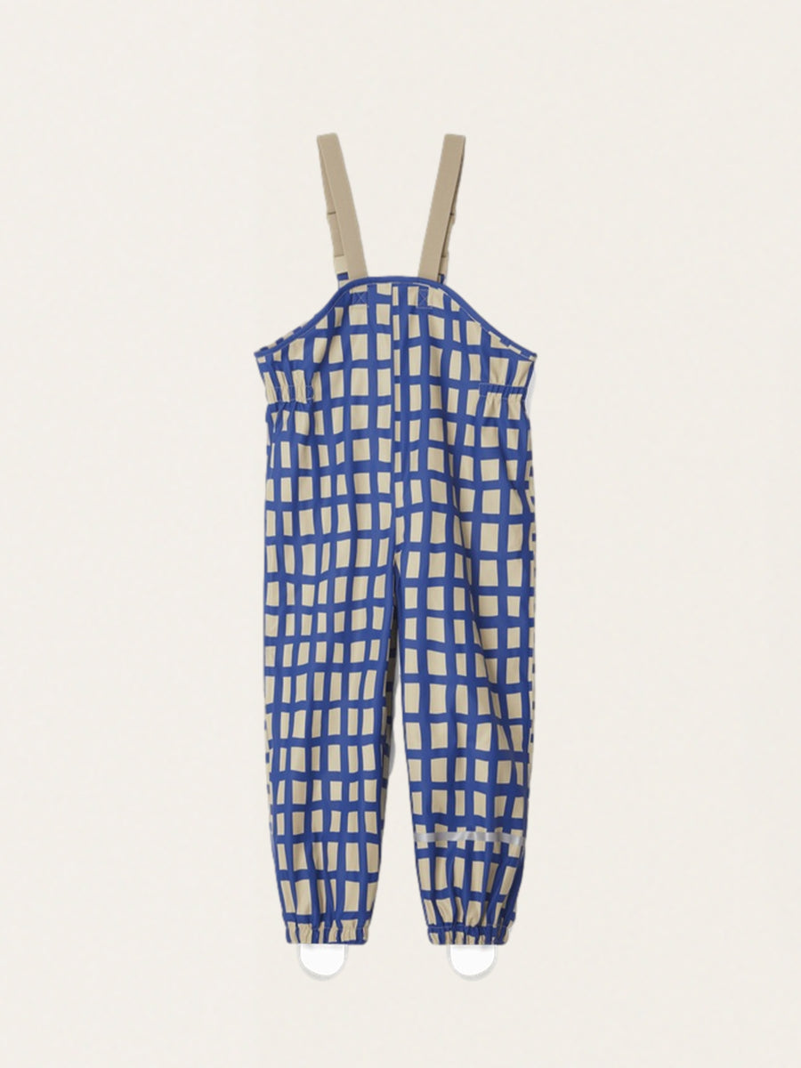 Windproof Rain Pants - Plaid Cobalt