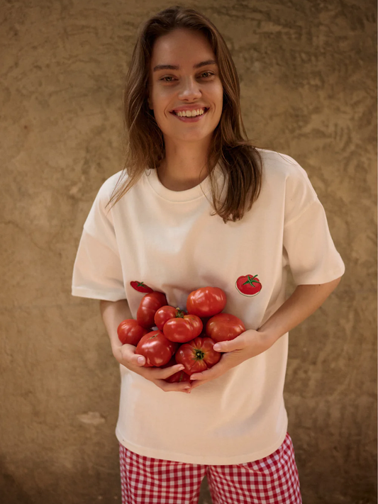 Tomatenfarbener Pyjama