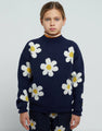 Kinder-Wollpullover – Große Blume