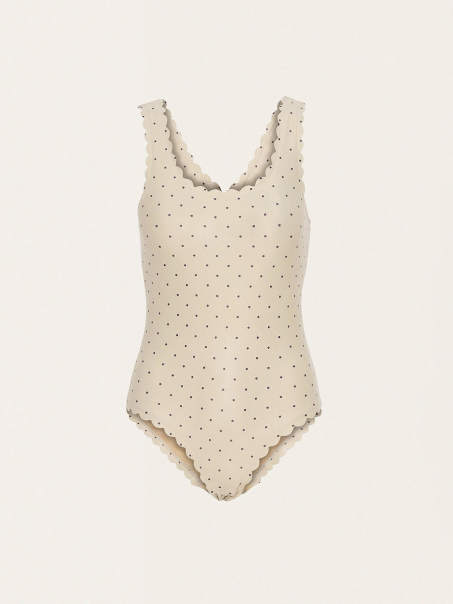 Jednoczęściowy strój kąpielowy Scallop Mommy Swimsuit