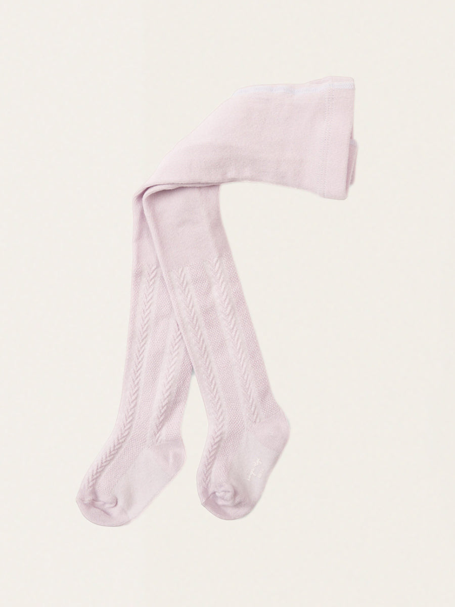 Pointelle cotton tights