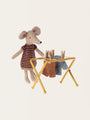 Mini drying rack with clothespins for a mouse and bunny house