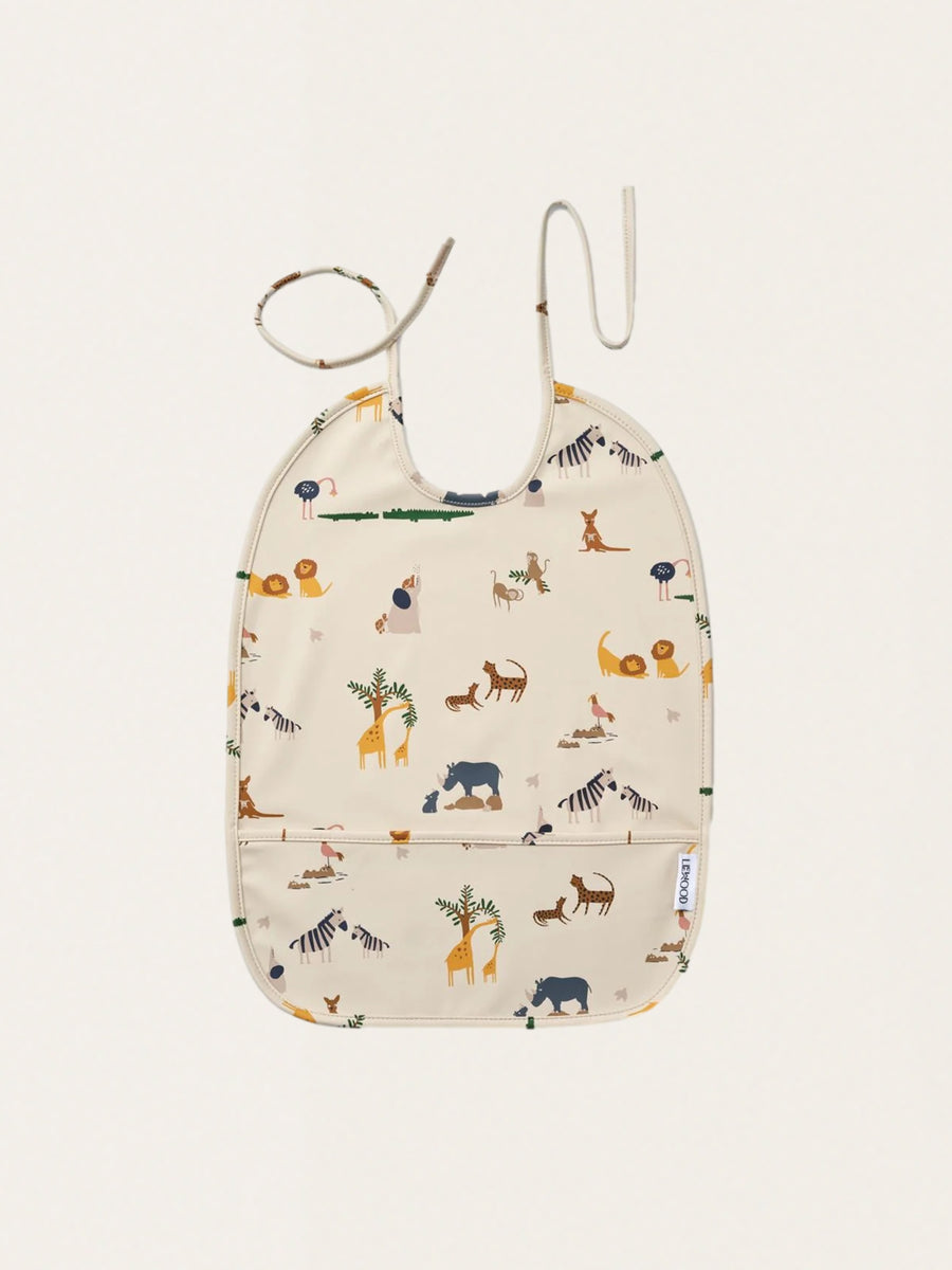 Lai bib waterproof bib with pocket