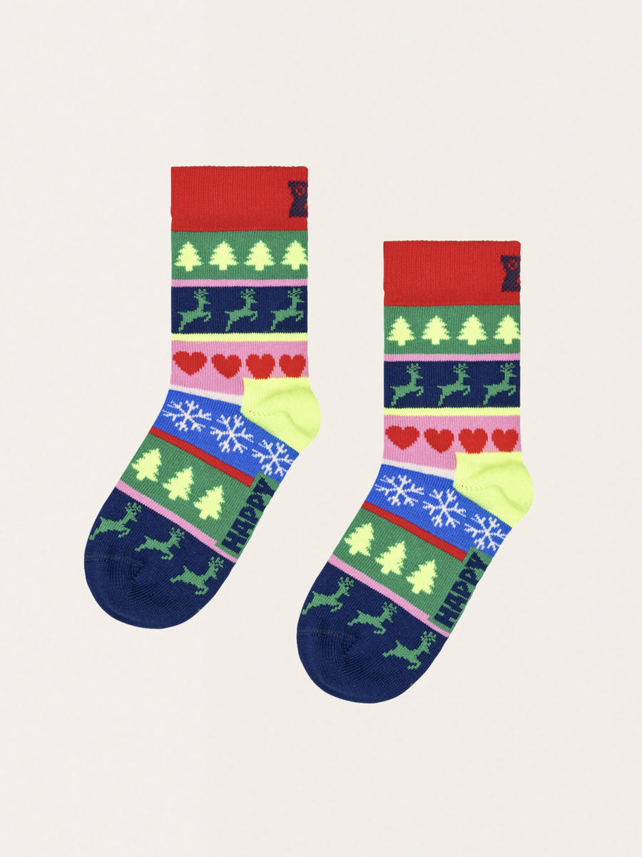 Weihnachtsgestreifte Kindersocken