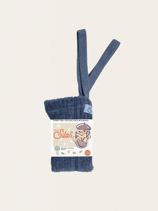 Prążkowane legginsy z bawełną na szelkach Granny