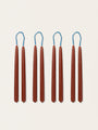Set of 8 candles with colored wicks