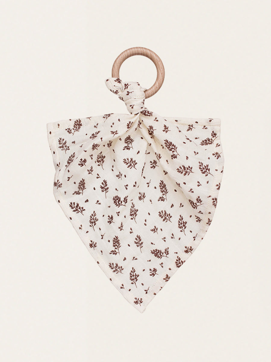 Teether with muslin diaper