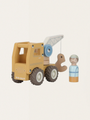 Holzauto mit Figur – LKW mit Kran