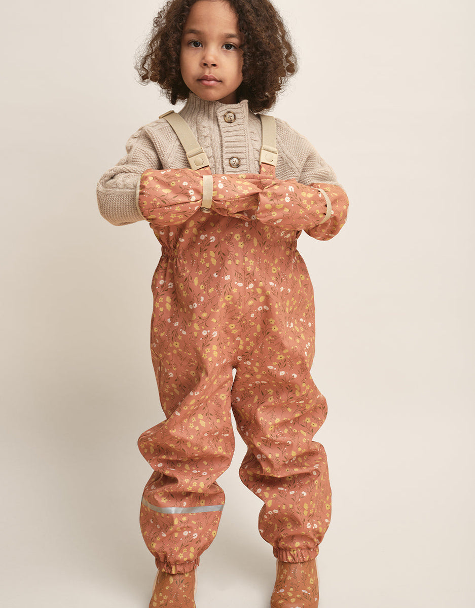 Windproof Rain Pants - Flora Brick
