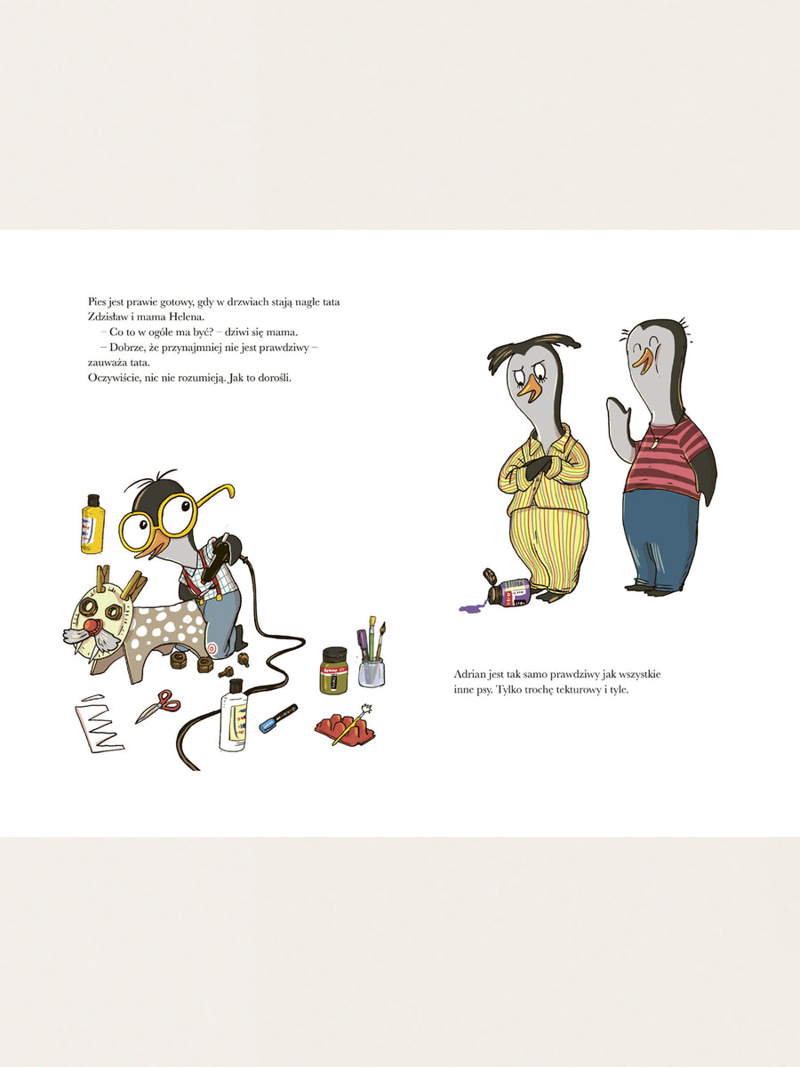 Leszek the Penguin builds a dog named Adrian. Volume 1