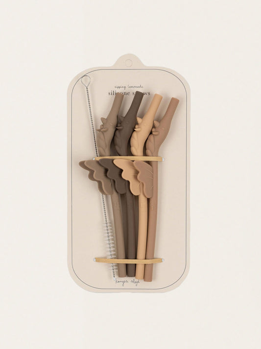 Unicorn silicone straws 4 pcs.