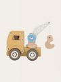 Holzauto mit Figur – LKW mit Kran