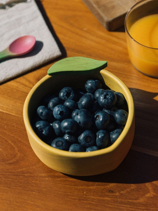 Lemon Wooden Bowl with Spoon