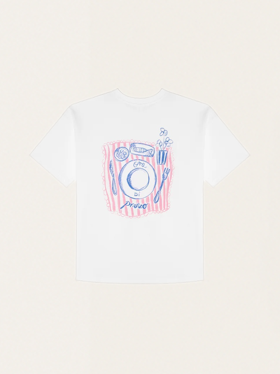 Übergroßes Ora di Pranzo-T-Shirt