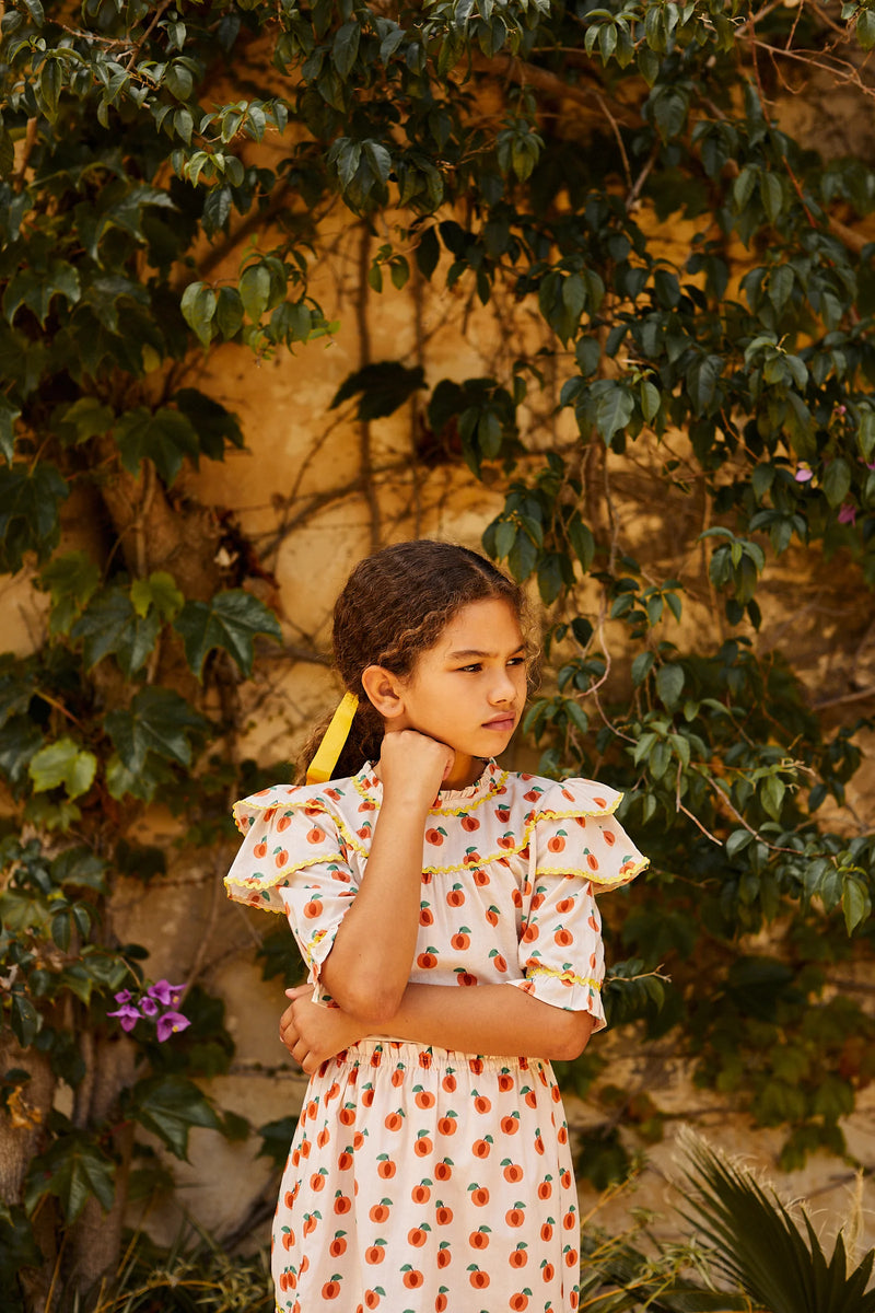 Jacynthe Peach Baumwollbluse