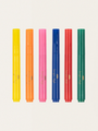 A set of art supplies in a box