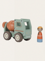Wooden car with a figure - Concrete mixer