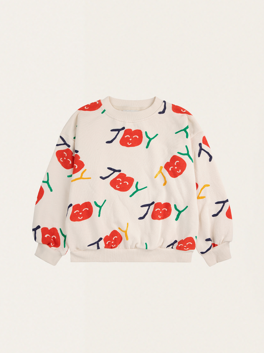 Baumwoll-Sweatshirt mit lächelnden Kindern